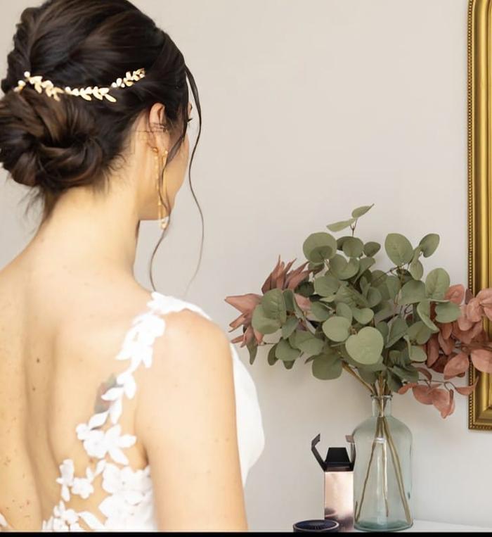 Chignon doré mariage